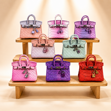 Velvet‑Finish Hand‑Stitched Concealed‑Seam Birkin in Python Leather
